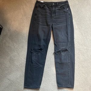 Black ripped American Eagle jeans
